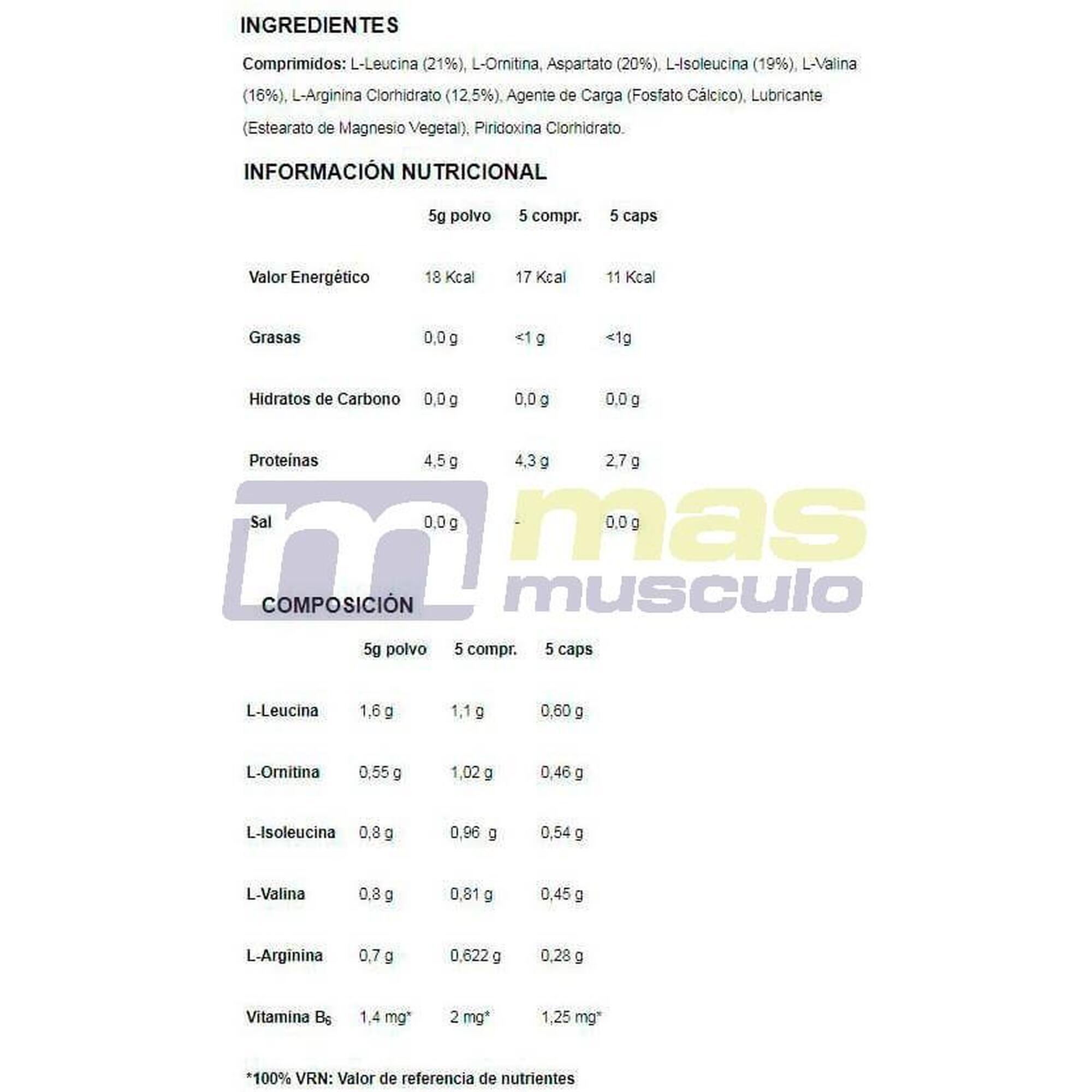 Nutrisport - Aminoácidos ramificados x 100 comprimidos - Mejora la recuperación