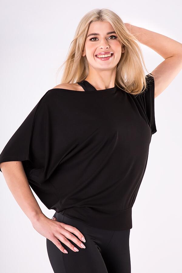 Blouse femme ample pour la danse, la zumba et le yoga Dancer Black 2skin 2/7