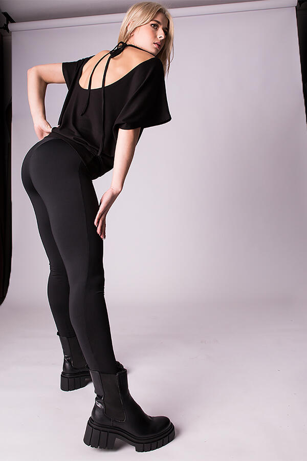 Blouse femme ample pour la danse, la zumba et le yoga Dancer Black 2skin 3/7
