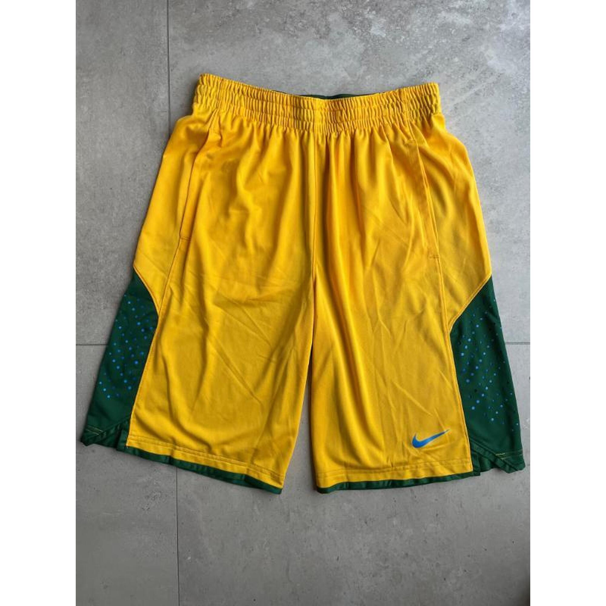 C2C - Basketbalshort Nike geel/groen