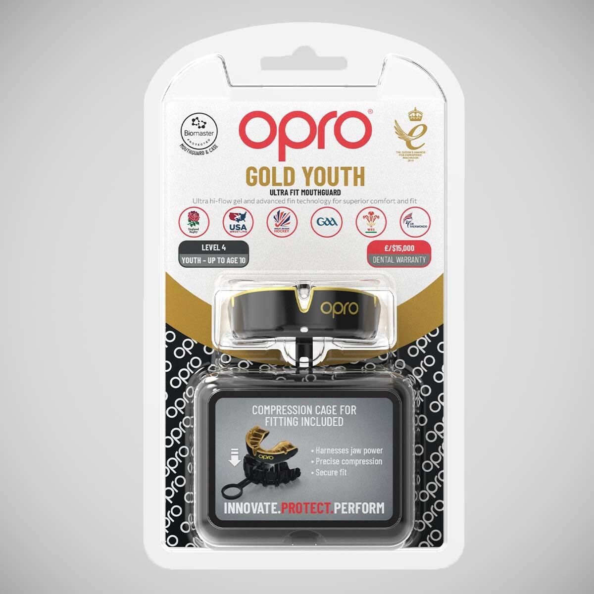 Protège-dents OPRO Gold Junior – Black/Gold 4/7