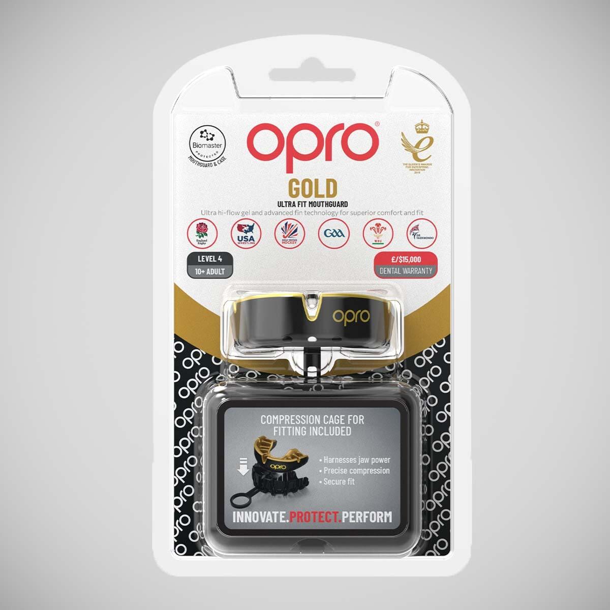 Protège-dents Opro Gold Gen 5 Adulte Noir et or 4/7