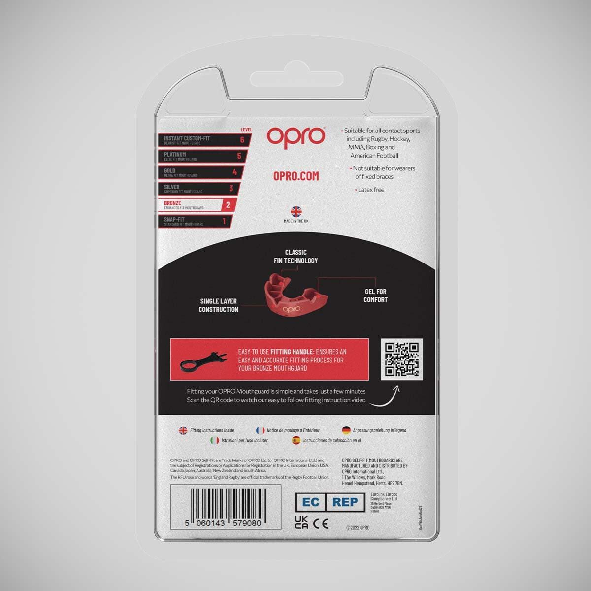 Protège dents rouge Opro Bronze pour enfant 5/5