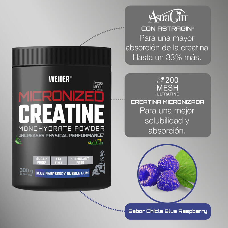 Weider - Creatina Monohidratada em Pó 300 g - Creatina de fácil absorção