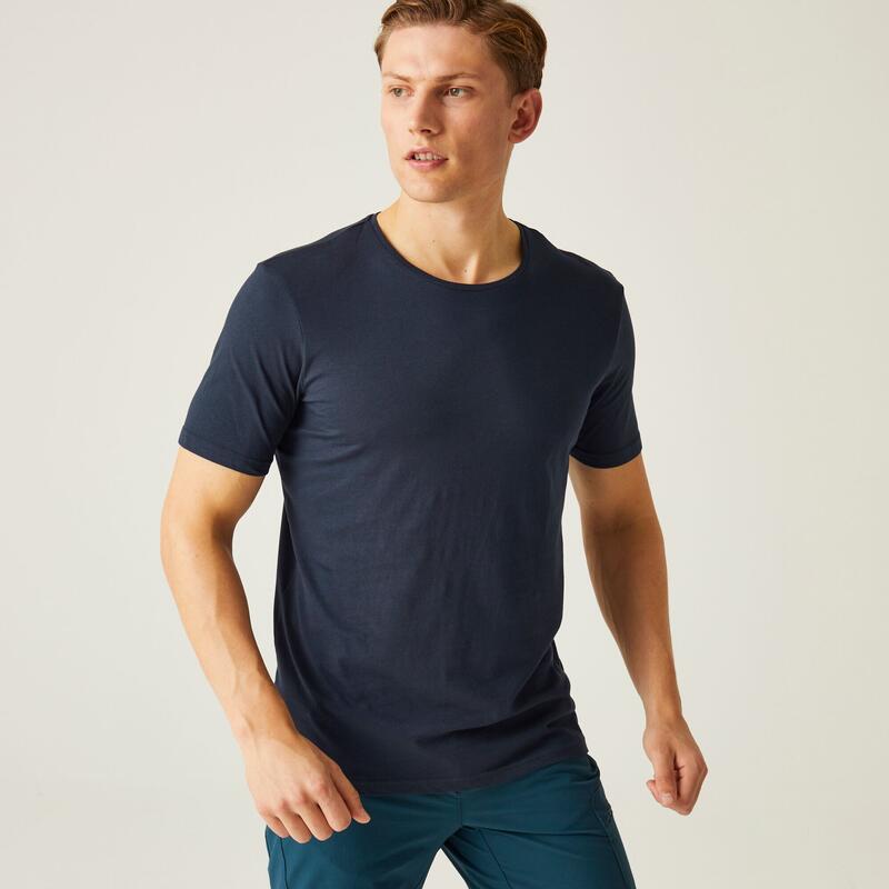 Tait wandel-T-shirt met korte mouwen voor heren - Marineblauw