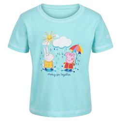 Peppa Pig wandel-T-shirt met korte mouwen voor kinderen - Lichtblauw