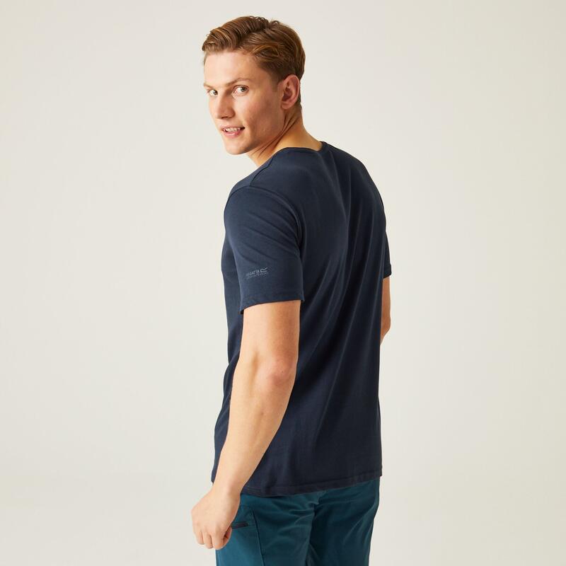 Tait wandel-T-shirt met korte mouwen voor heren - Marineblauw