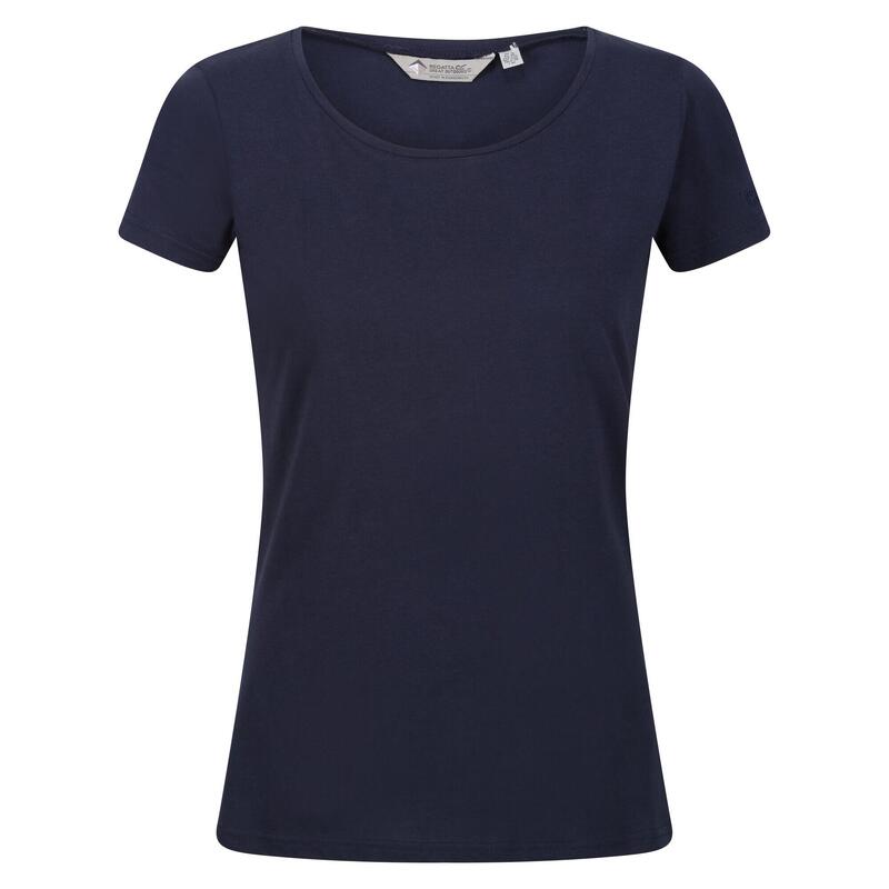 Carlie Fitness-T-shirt met korte mouwen voor dames - Marineblauw