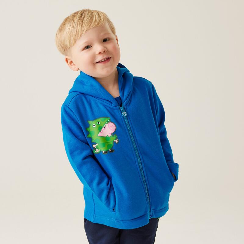 Peppa Pig wandelfleece met volledige rits voor kinderen - Blauw