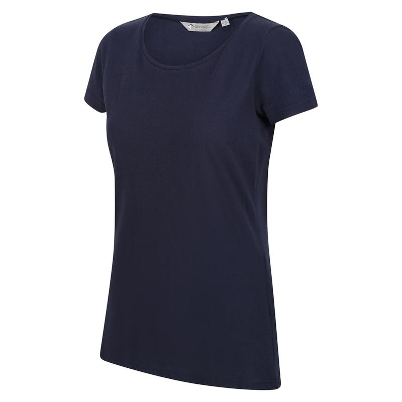 Carlie Fitness-T-shirt met korte mouwen voor dames - Marineblauw