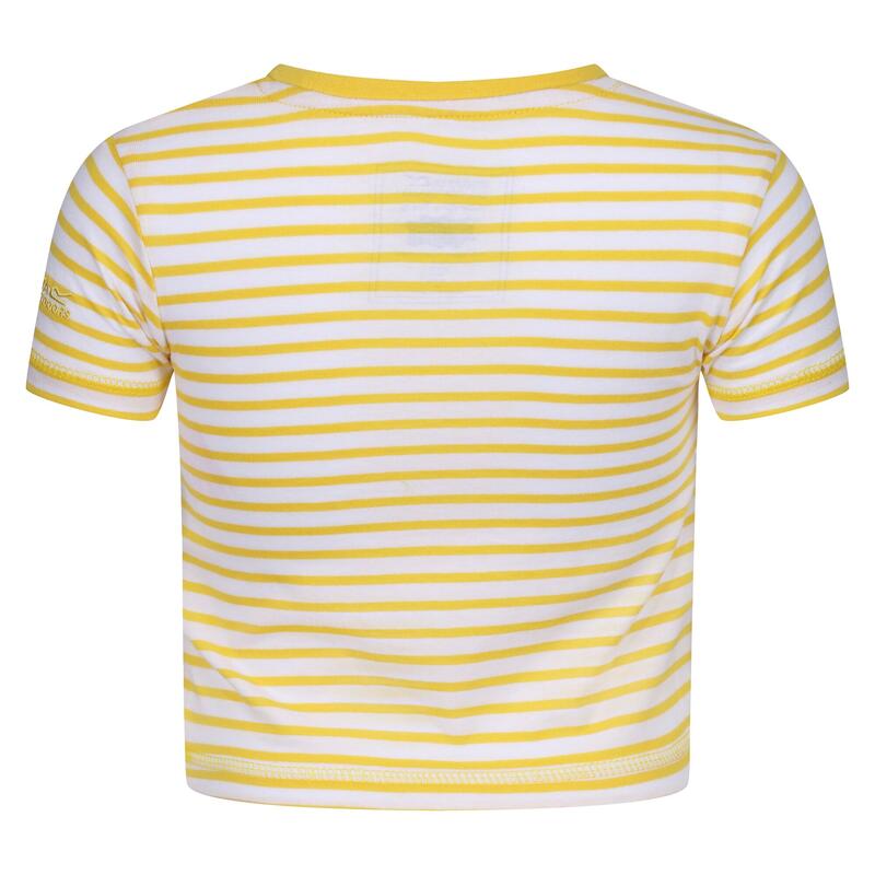 Peppa Stripe Kurzärmeliges Walkingshirt für Kinder - Gelb
