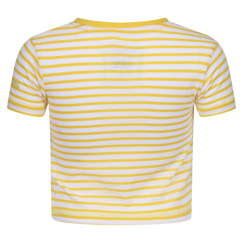 Peppa Stripe T-shirt de marche à manches courtes pour enfant - Jaune