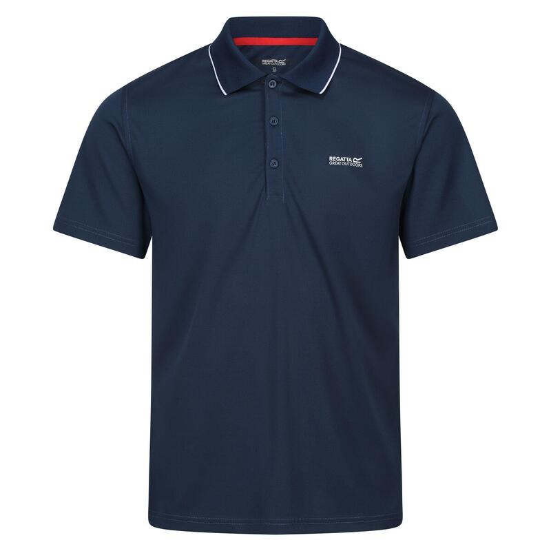 Maverik V Kurzärmeliges Walking-Poloshirt für Herren - Mittleres Marineblau