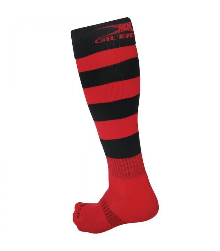 GILBERT Kryten II Hoop Socks, Red / Black