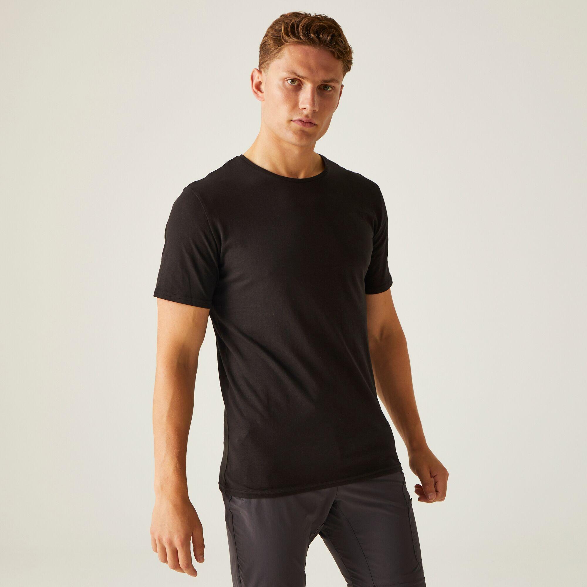 REGATTA Tait Men's Walking Short Sleeve T-Shirt - Black