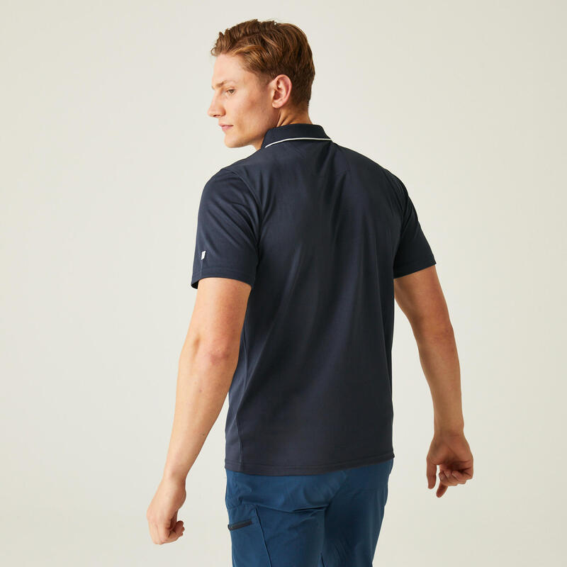 Maverik V Kurzärmeliges Walking-Poloshirt für Herren - Marineblau