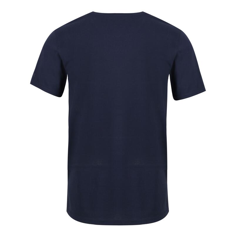 Kurzarmshirt Tait Freizeit Herren Navy Atmungsaktiv REGATTA