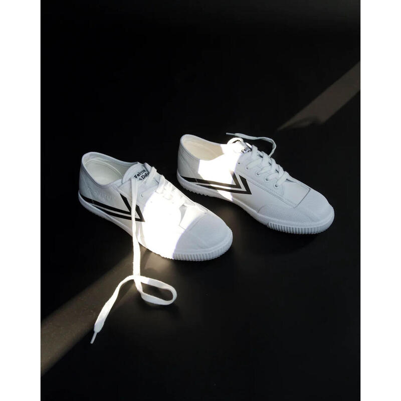 DAFU Plus 硫化橡膠鞋底步行運動鞋 - 白色 x 黑色
