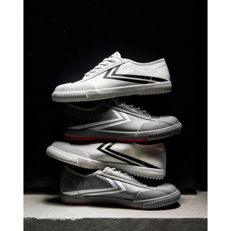 DAFU Plus Rubber Sole Exercise Sneakers - White x Black