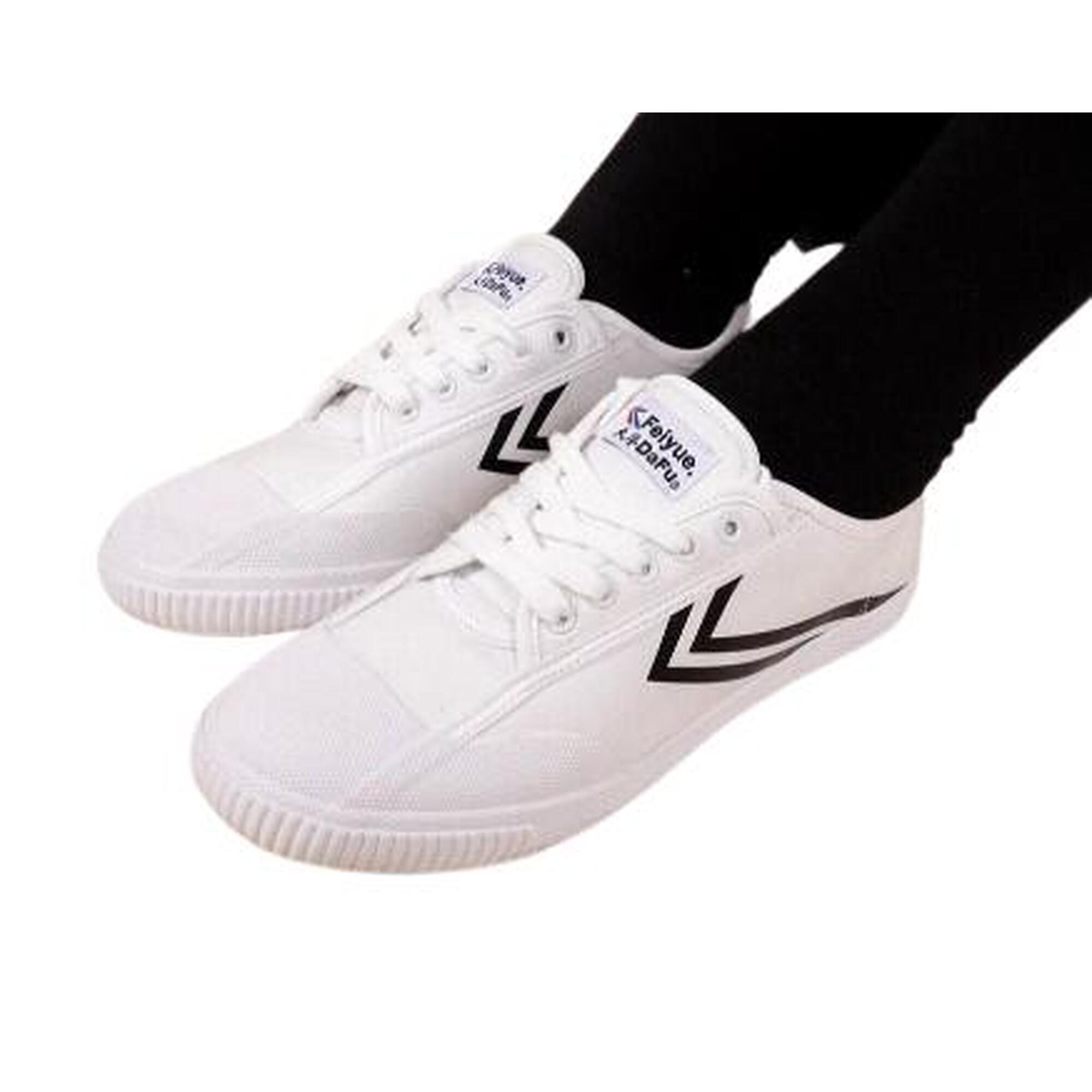 DAFU Plus Rubber Sole Exercise Sneakers - White x Black