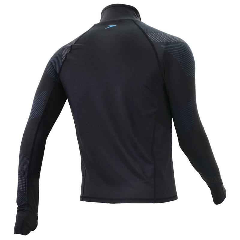 Deluxe Men'S Long Sleeve Breathable Water Activity Top - Black