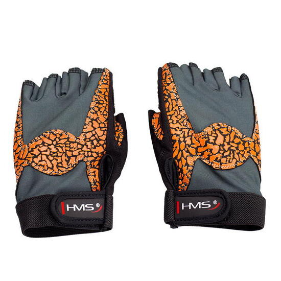 Handschuhe für Damen, Fitnessstudio, Leder Damen und Herren Grau/Pink