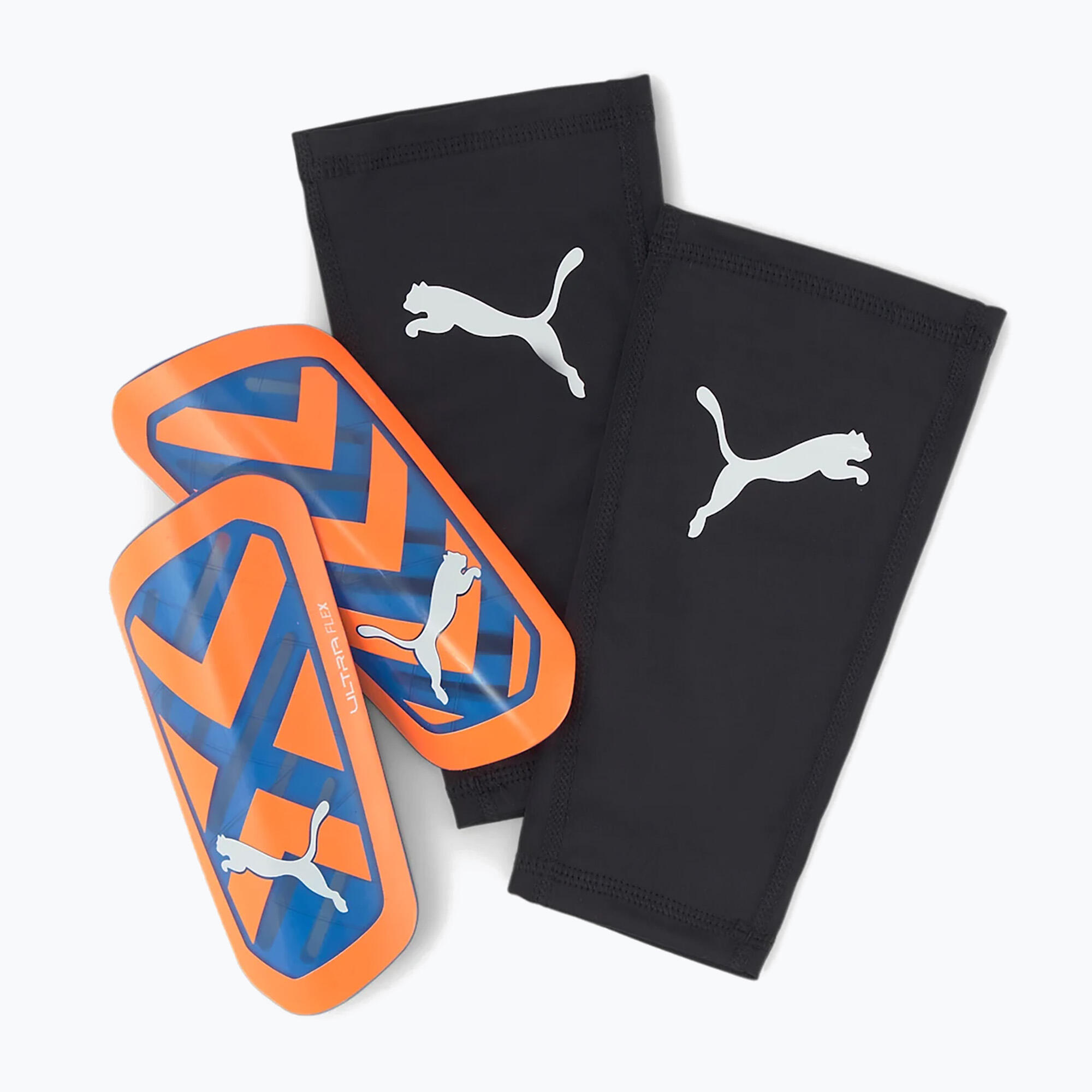 Protège-tibias de football ULTRA Flex PUMA Ultra Orange Blue Glimmer 5/5