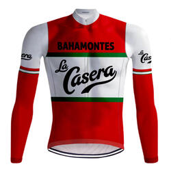 Veste de cyclisme rétro (polaire) La Casera Rouge - RedTed