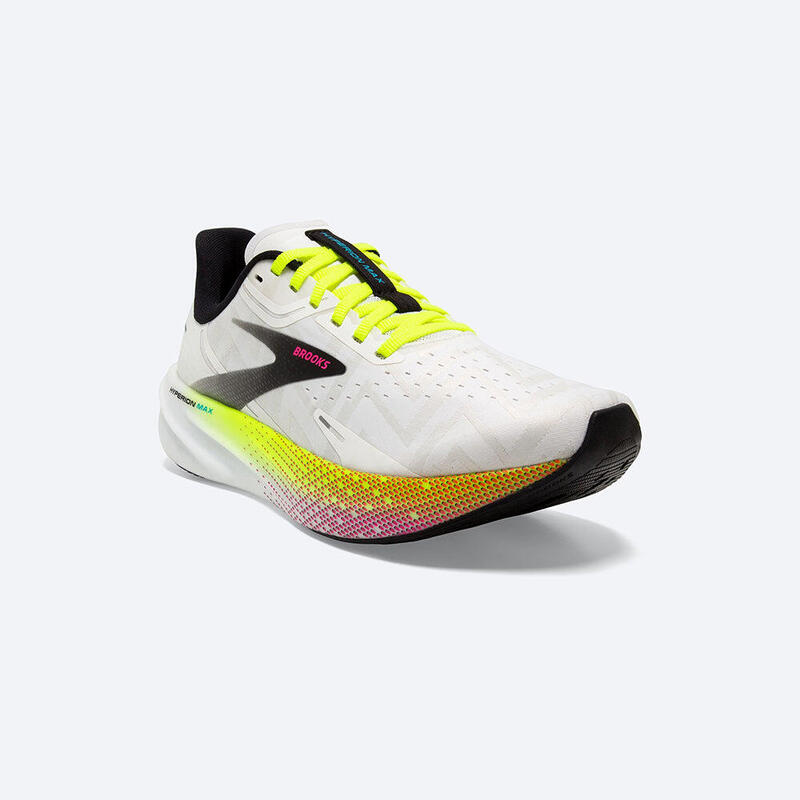 Hyperion Max Men's Road Running Shoes - White x Yellow
