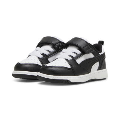 Puma rebound v6 lo sneakers voor peuters puma white black