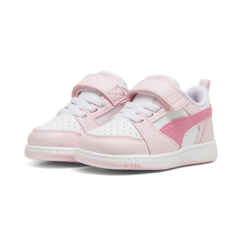 Rebound V6 Lo Sneakers Kinder PUMA White Fast Pink Whisp Of