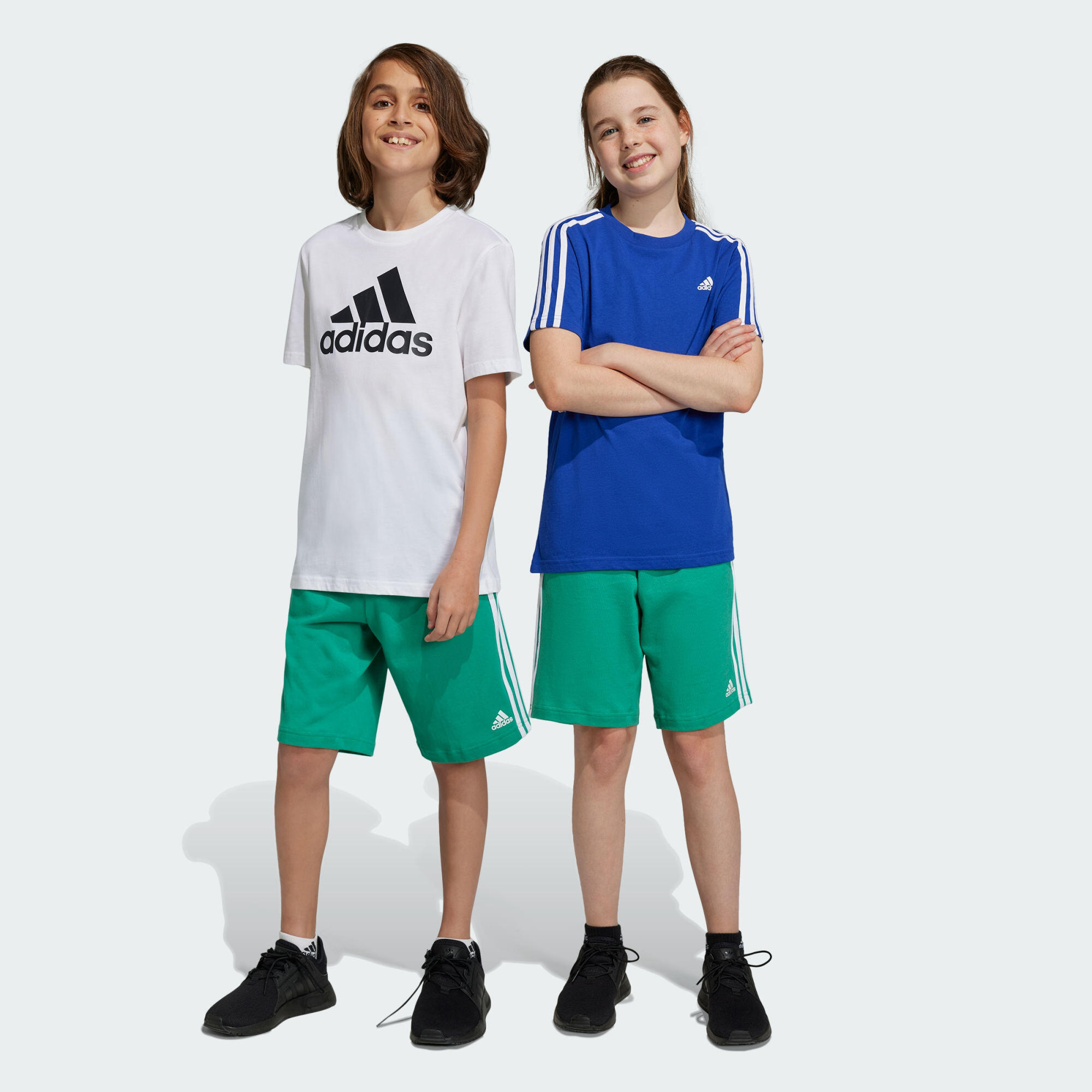 ADIDAS Essentials 3-Stripes Knit Shorts