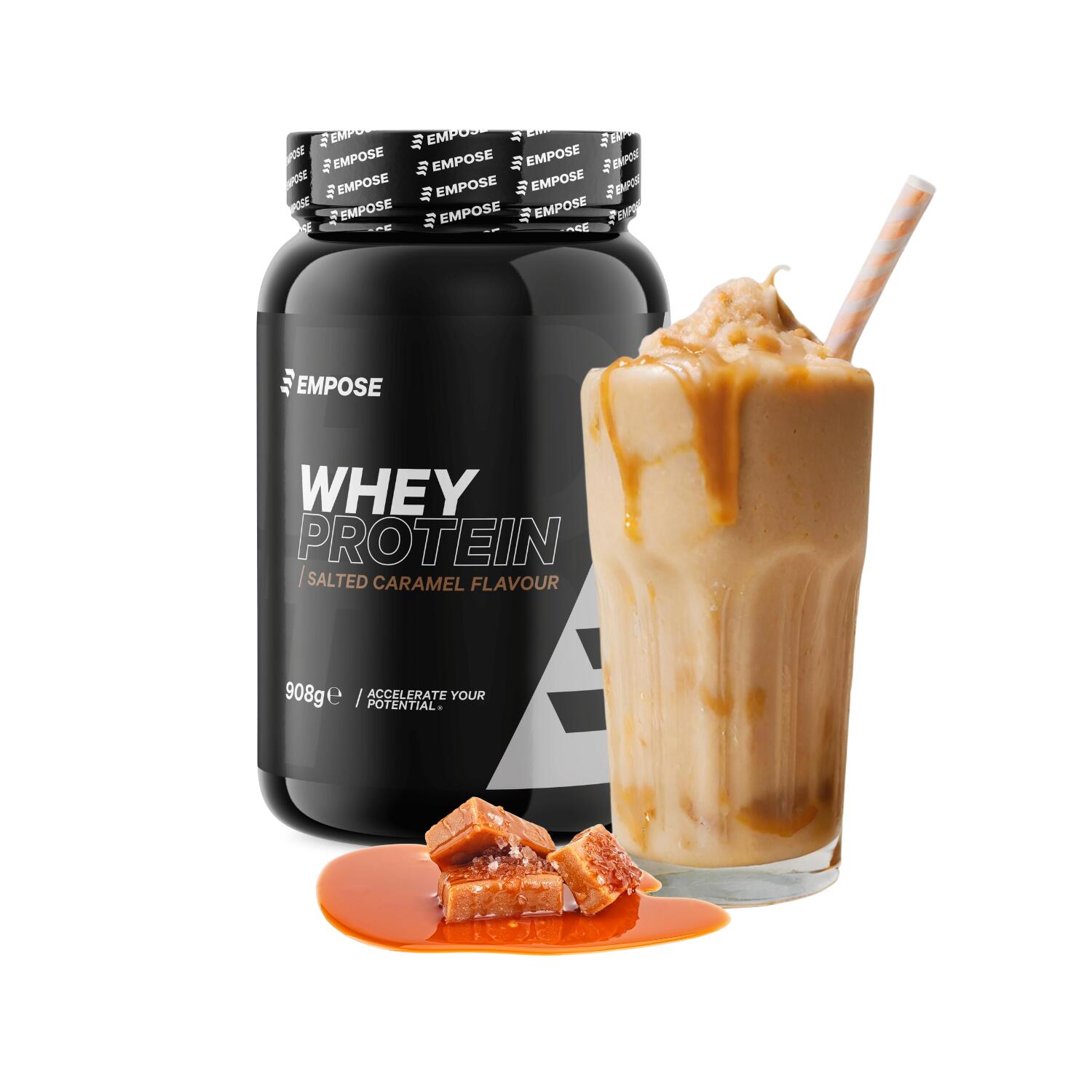 EMPOSE Whey Protein - Eiwit Poeder - Salted Caramel - 908 gram