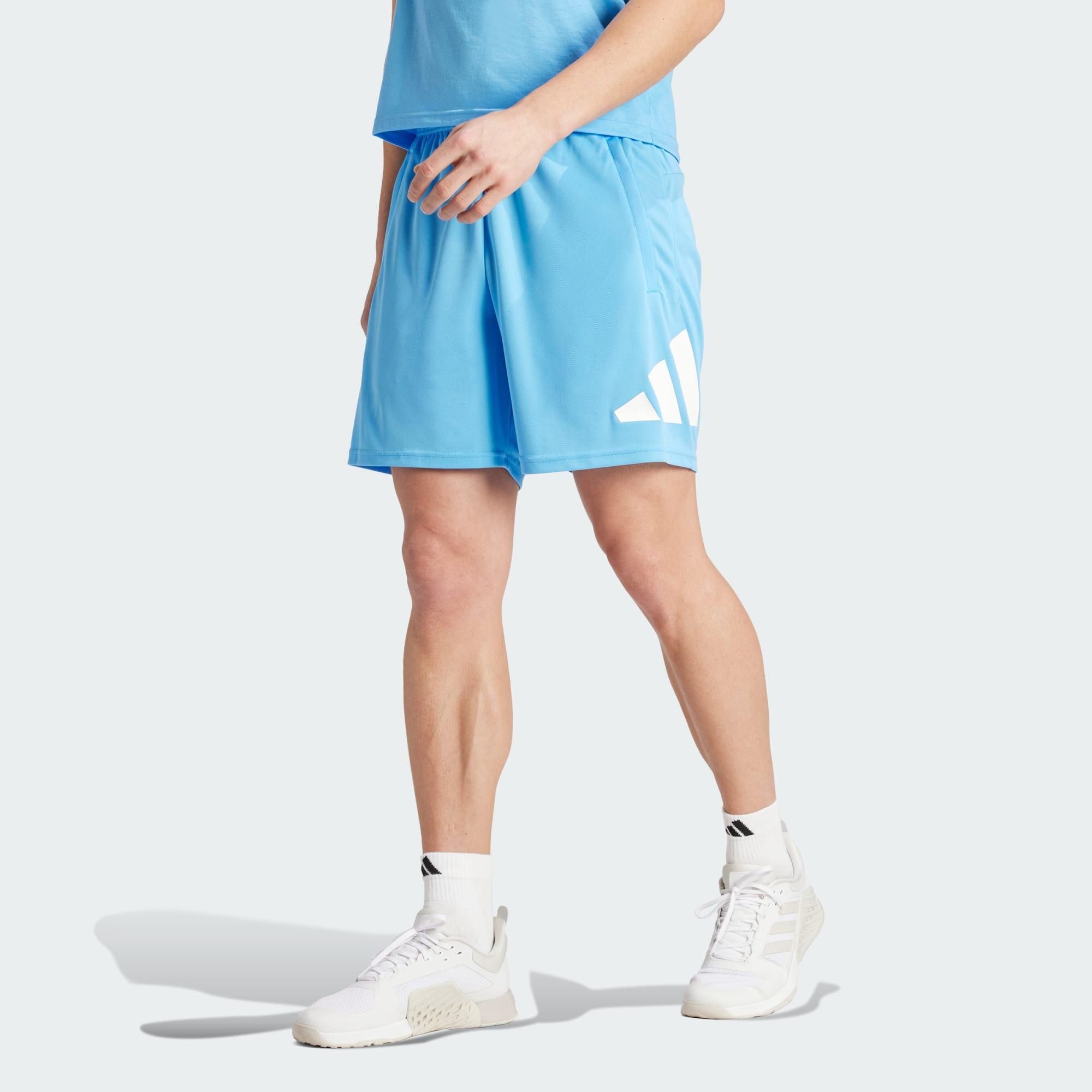 Adidas - Short De Training Avec Logo Train Essentials - Short - Blanc|bleu - St - Decathlon