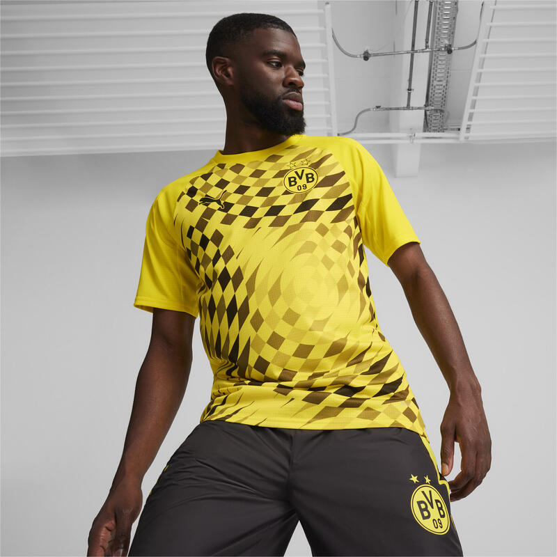 Borussia Dortmund Pre-match voetbalshirt PUMA Cyber Yellow Black
