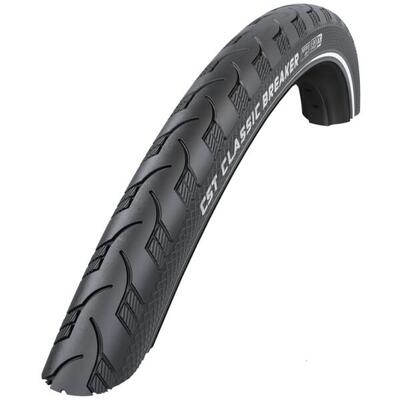 Buitenband classic breaker 28 x 1.25" / 32-622 mm anti lek - zwart met reflectie