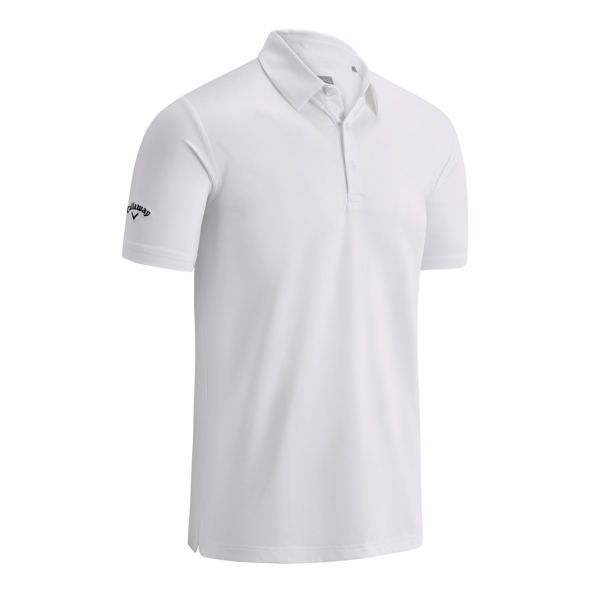 Mens Swing Tech Solid Colour Polo Shirt (Bright White) 1/3