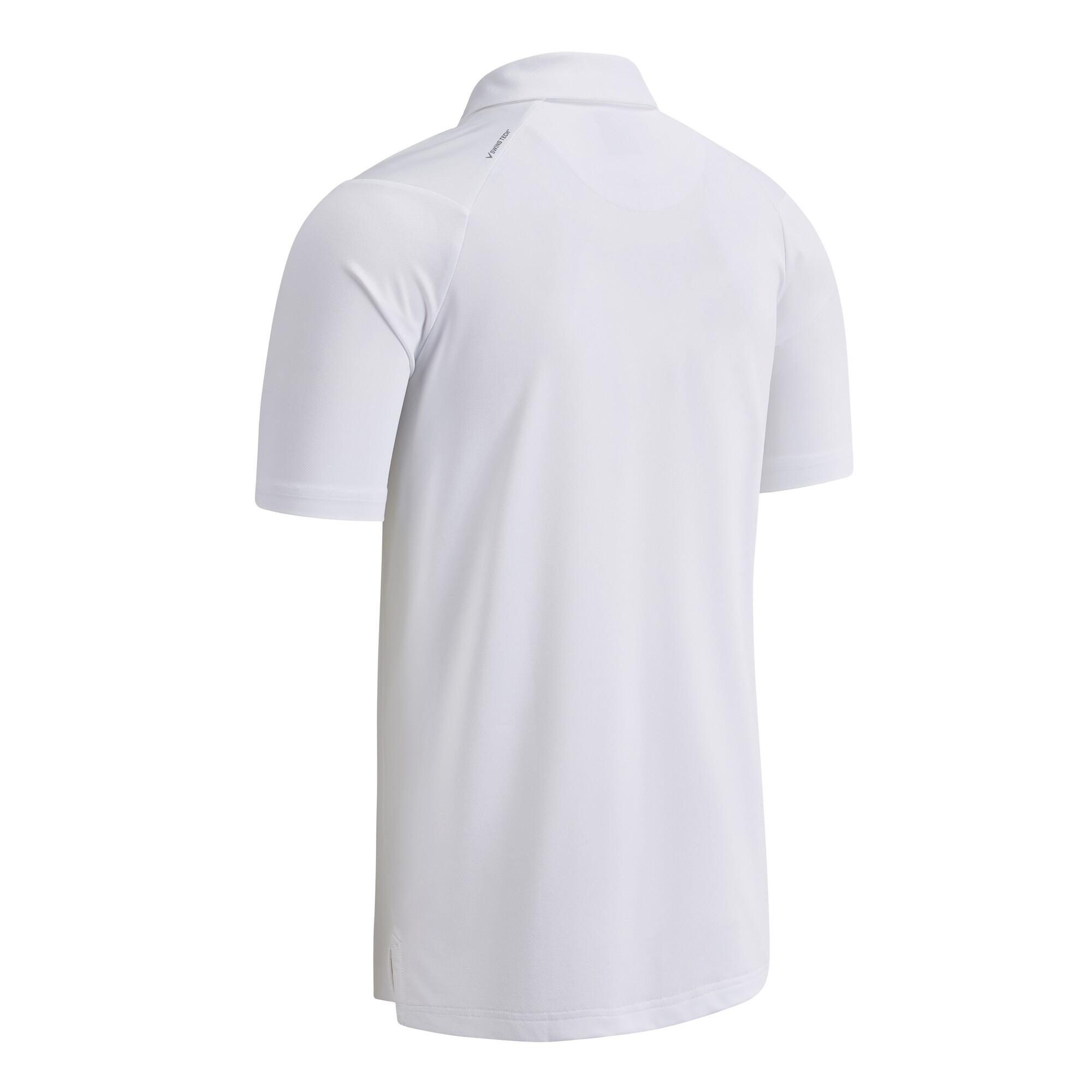 Mens Swing Tech Solid Colour Polo Shirt (Bright White) 2/3