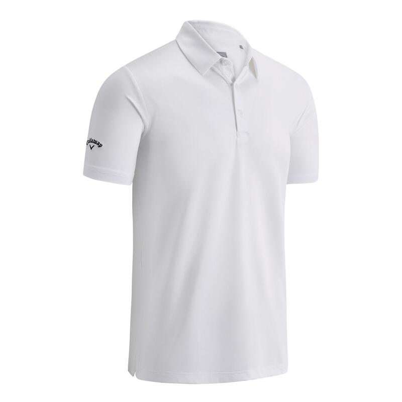 Poloshirt, Unifarben für Herren Unisex Leuchtend Weiß