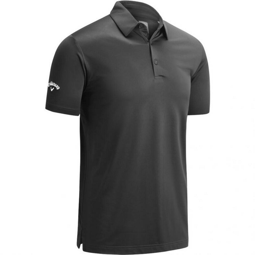 CALLAWAY Mens Swing Tech Solid Colour Polo Shirt (Asphalt Grey)