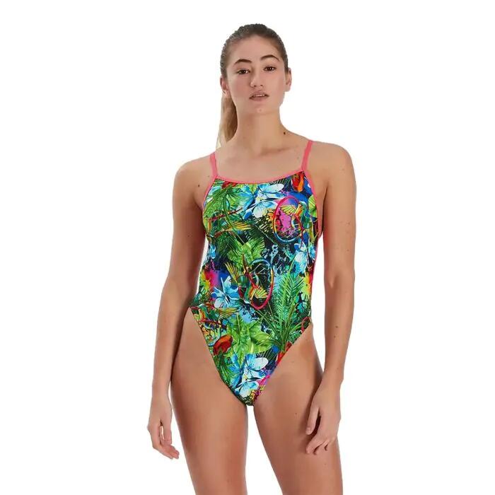 SPEEDO Speedo Lucid Jungle Allover Vback Swimsuit - Green