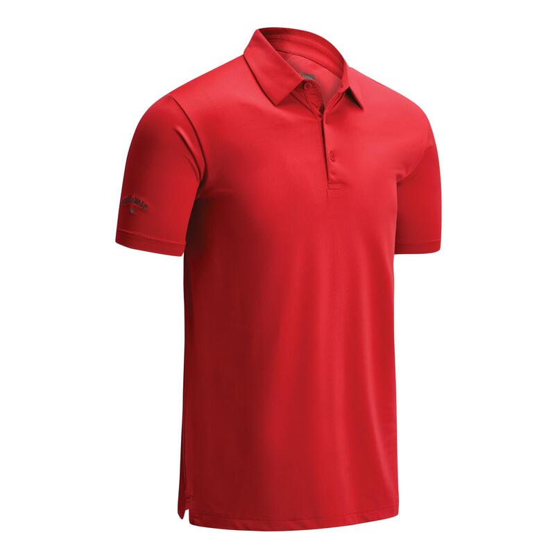 Mens Swing Tech Solid Colour Polo Shirt (Tango Red)