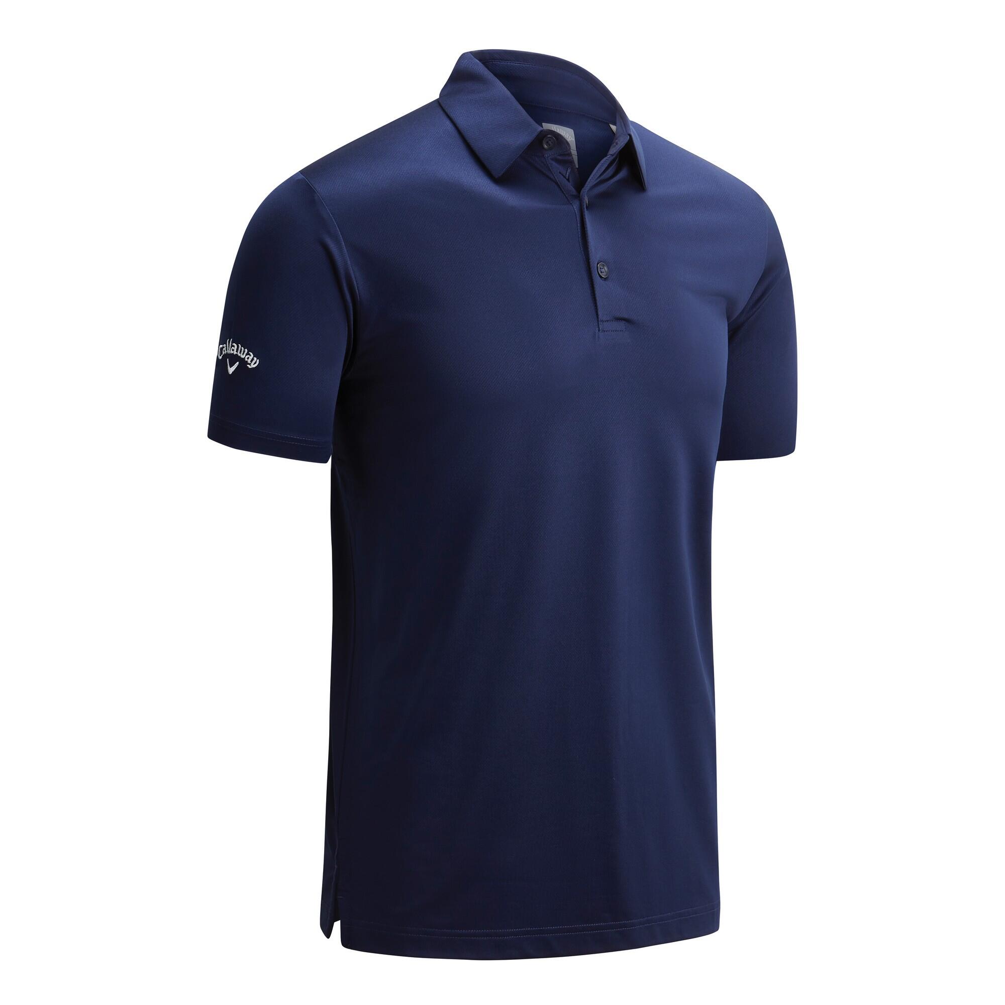 Mens Swing Tech Solid Colour Polo Shirt (Peacoat Navy) 1/3