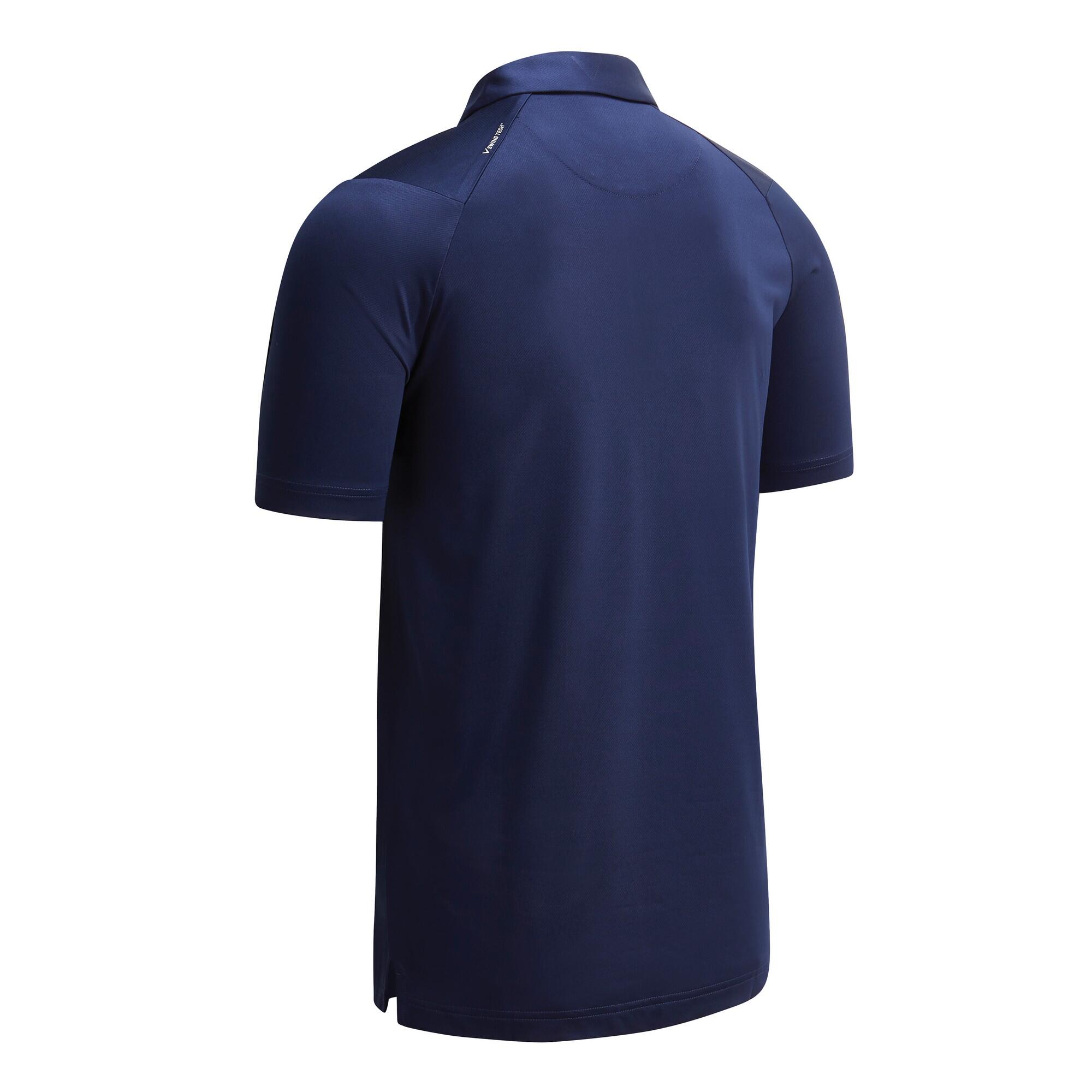 Mens Swing Tech Solid Colour Polo Shirt (Peacoat Navy) 2/3