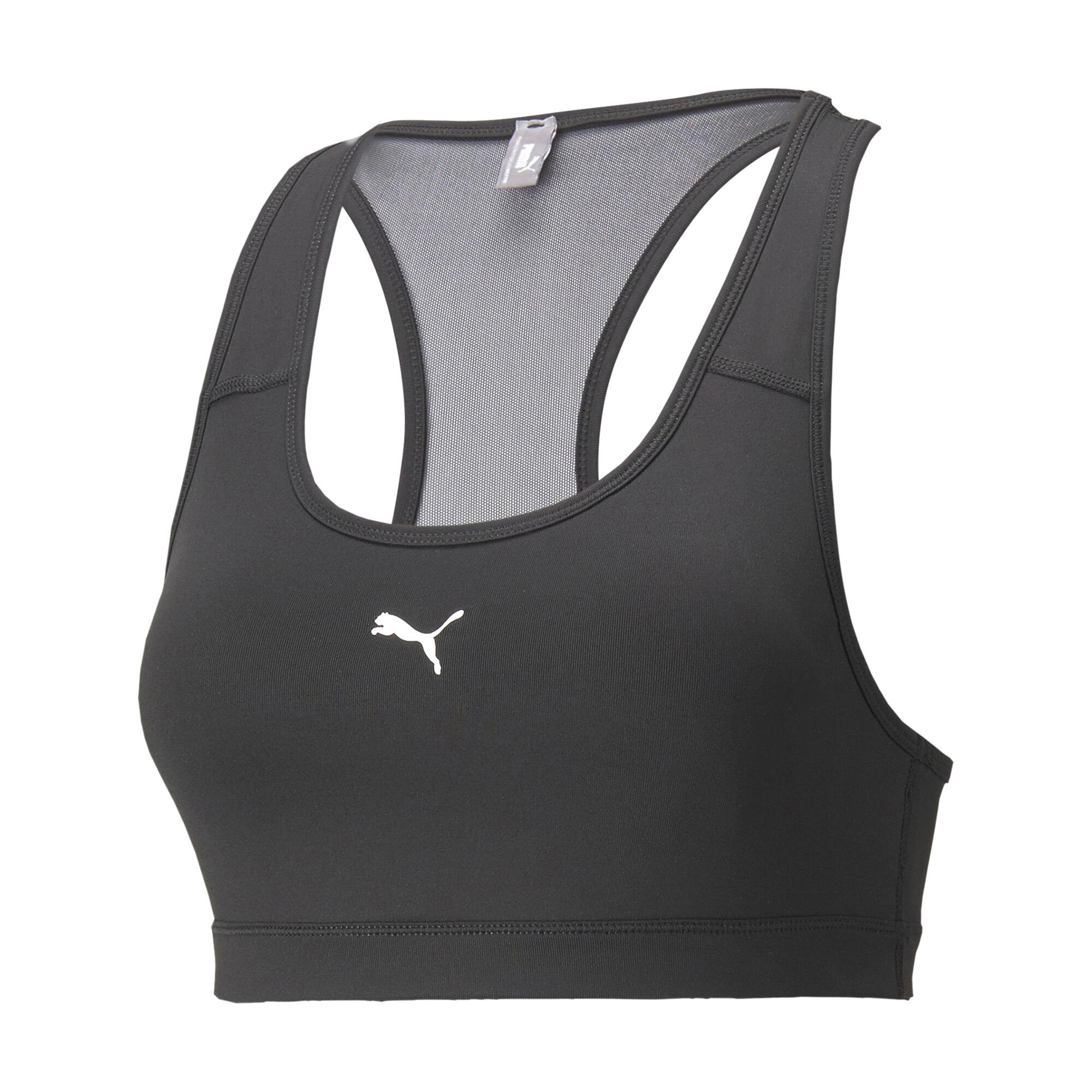 Bustieră fitness pentru femei Mid Impact 4Keeps Graphic, Negru