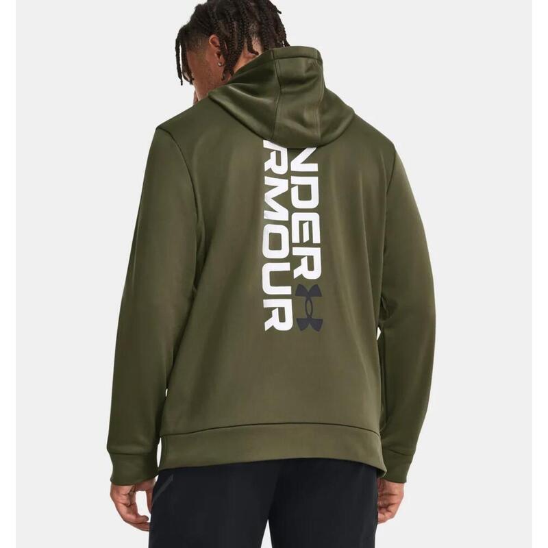 SWEAT À CAPUCHE FLEECE KAKI UNDER ARMOUR  Vert