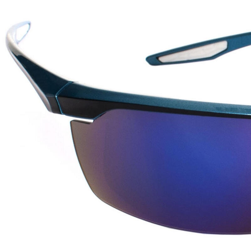 Unisex Hinter Sonnenbrille mit blauen Spiegelgläsern Damen und Herren Blau