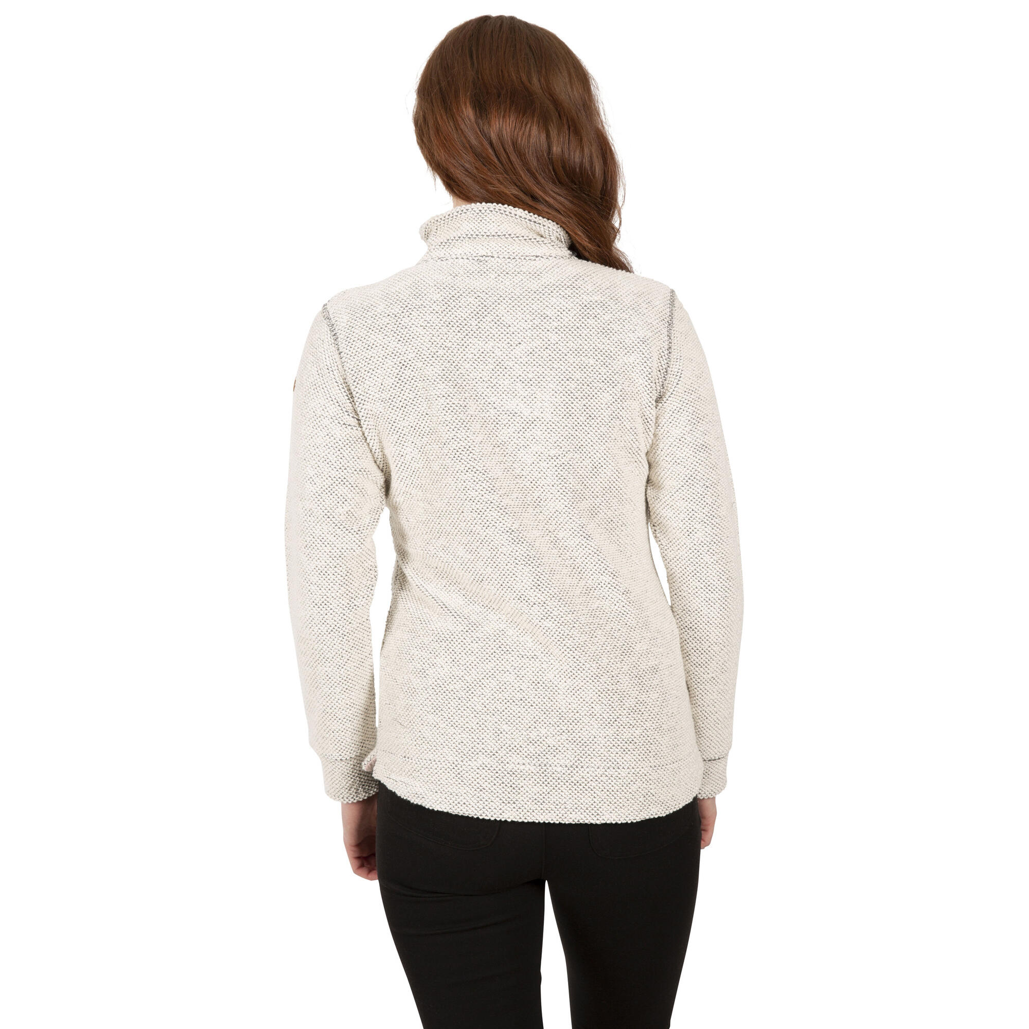 Top in pile RONETTE da donna (bianco sporco)