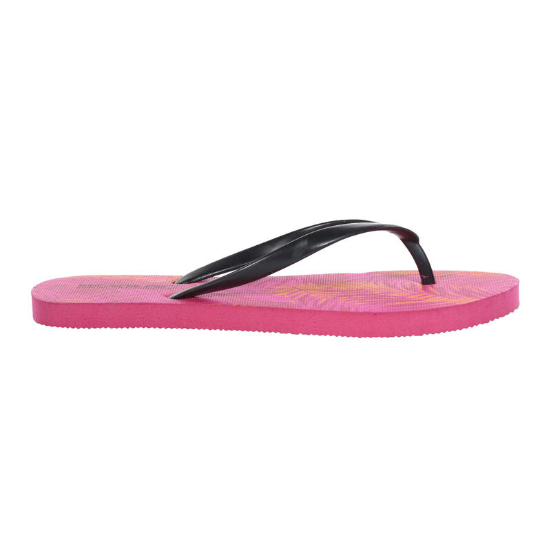 Dames Bali Palm Leaf teenslippers (Roze Fusie)