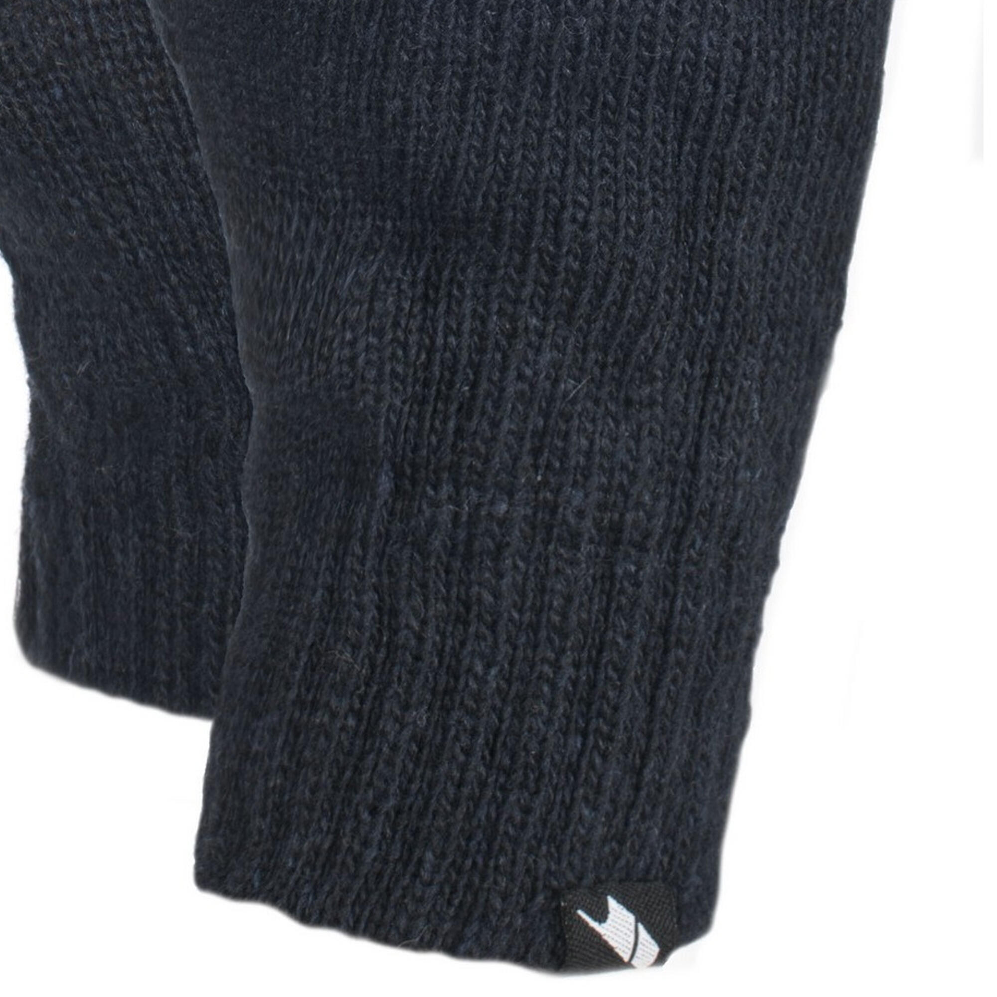 Bargo Strickhandschuhe Handschuhe Herren Schwarz 3/4